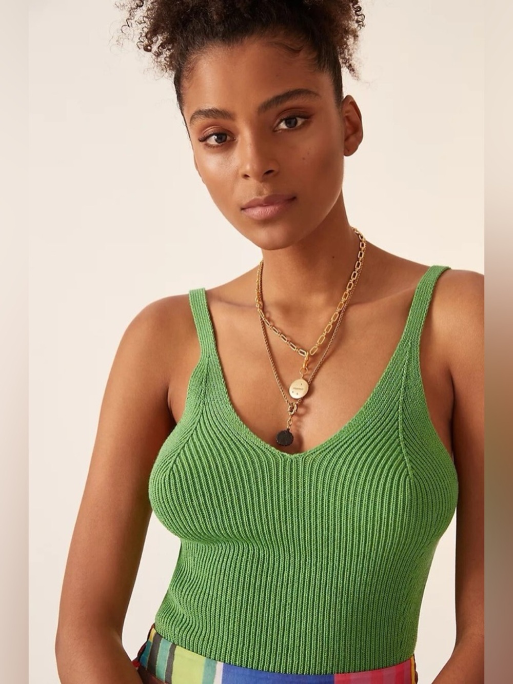 Anthropologie Maeve Everyday Maryanne Sweater Knit Tank Top Kelly Green Small